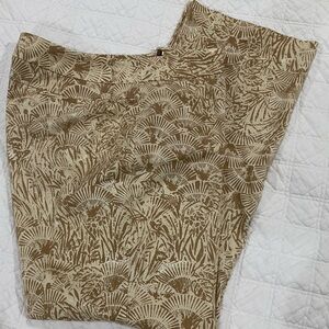 Sigrid Olsen Cream and Tan Patterned Skirt